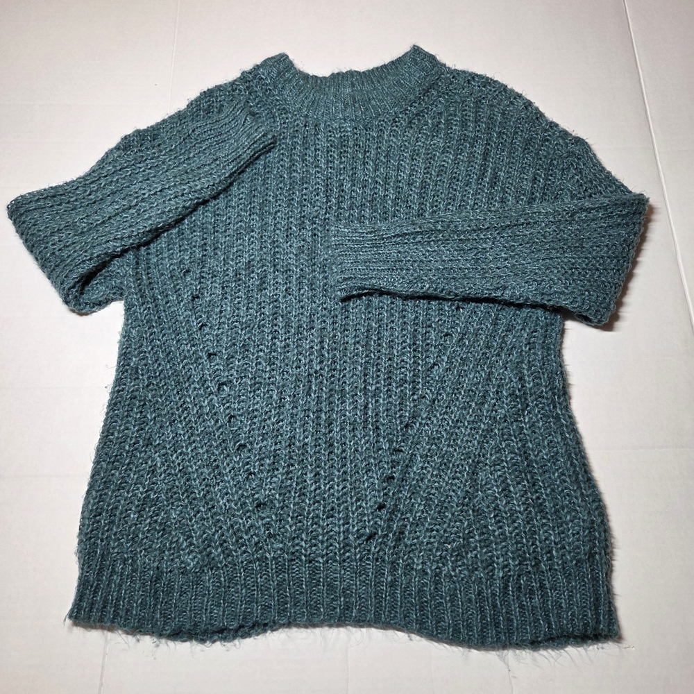 American Eagle Outfitters Size XS Textured Teal Sweater‎